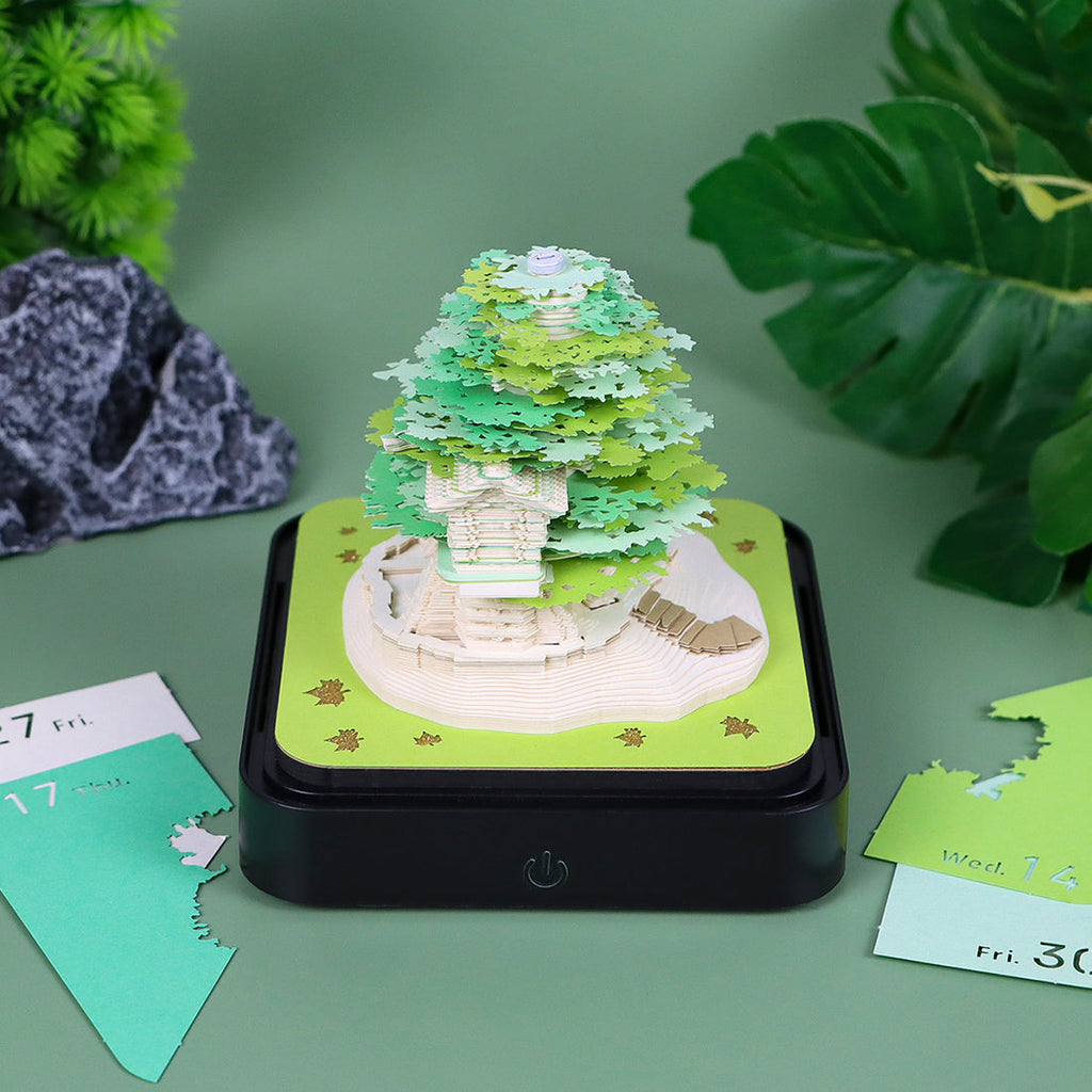 Green Tree (With Light & Calendar 2026)